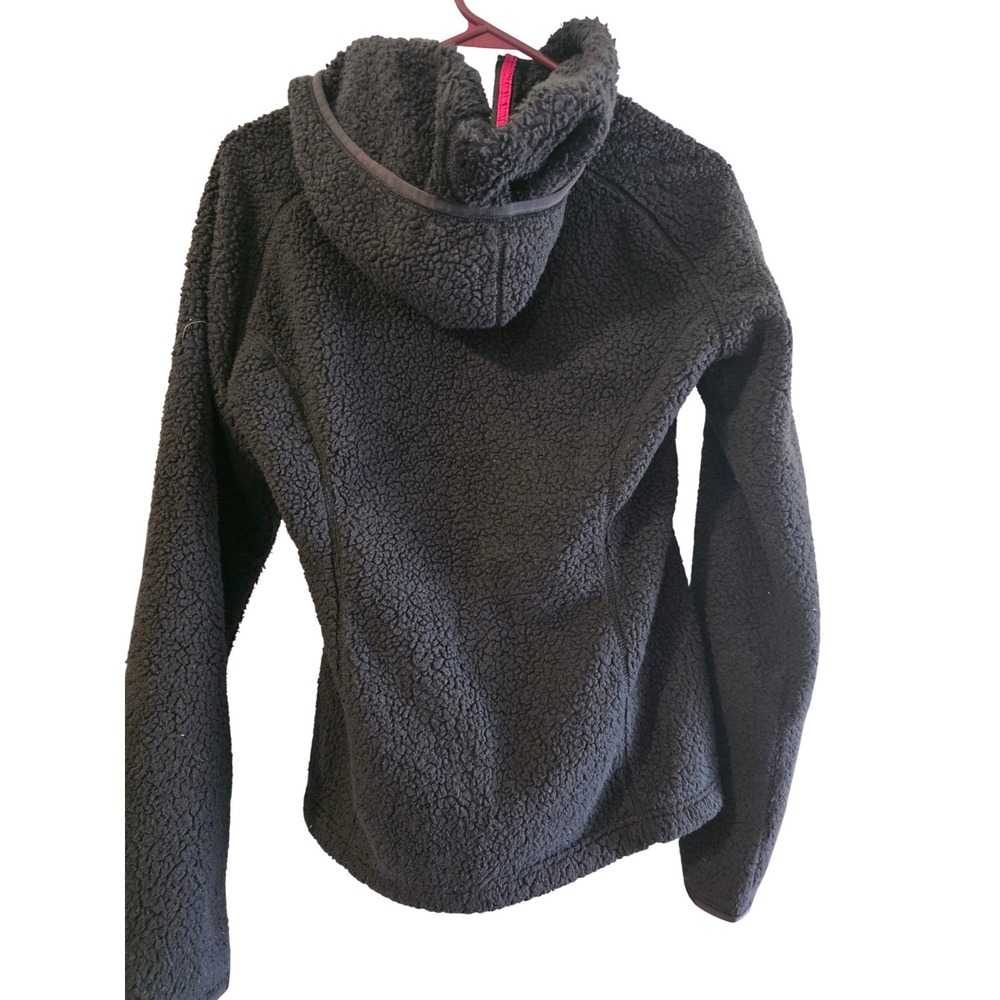 Nike ACG Black Sherpa Fleece Hoodie Full Zip Jacket Womens Small Outdoor Hiking - Picture 2 of 6